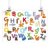 Kinder Tier ABC Poster A3/ A2/ A1 *nikima* in 3 verschiedenen Größen Alphabet Bild 2