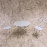 Miniatur Tisch und Stuhl  zur Dekoration oder zum Basteln für den Feengarten oder Puppenhaus - SaBienchenshop Bild 1