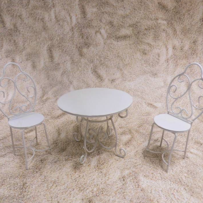 Miniatur Tisch und Stuhl  zur Dekoration oder zum Basteln für den Feengarten oder Puppenhaus - SaBienchenshop