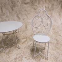 Miniatur Tisch und Stuhl  zur Dekoration oder zum Basteln für den Feengarten oder Puppenhaus - SaBienchenshop Bild 2