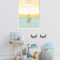 Motivation Poster, Spruchserie - Du bist mutig, Geschenk für Kinder, Wanddekoration Bild 2
