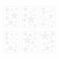 129 Wandtattoo Sterne-Set weiß grau 60 Stück Bild 1