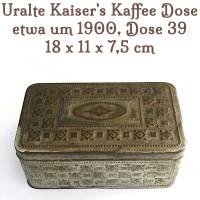 Uralte Kaiser‘s Kaffee Dose, etwa um 1900 Bild 1