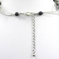 Halskette mit schwarzen Perlen Bild 3