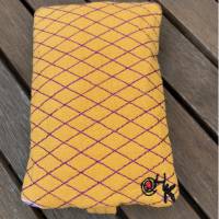 Taschentücher-Tasche - TaTüTa - für herkömmliche Papiertaschentücher - Canvas, Leinen, Wildseide + gelbe Dots Bild 3
