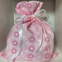Adventskalender Reh rosa grau Kalender Advent selber befüllen Säckchen Baumwolle Taschen Tüten Türchen Weihnachten Bild 2
