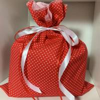 Adventskalender rot grün Kalender Advent selber befüllen Säckchen Baumwolle Taschen Tüten Türchen Weihnachten Bild 2