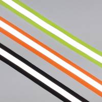 Webband mit Reflektorstreifen, 25mm breites Reflektorband, neon gelb, neon orange oder schwarz Bild 2