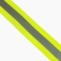 Webband mit Reflektorstreifen, 25mm breites Reflektorband, neon gelb, neon orange oder schwarz Bild 3
