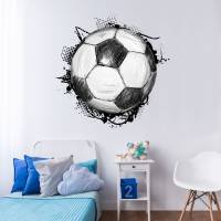 109 Wandtattoo Fussball Soccer in 6 vers. Größen Kinderzimmer Wanddeko Sticker Bild 5