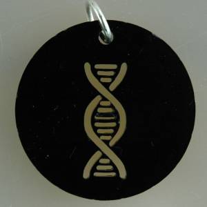 Echtes Kunsthandwerk: Toller Acrylglas Anhänger "DNA"; Genetik Biologie Studium Lehrer Kettenanhänger Kette Schm Bild 1