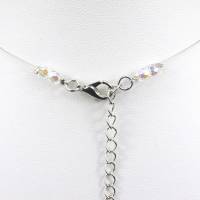 Halskette mit Glasherz und "Mondscheinperle" oder Zuchtperle Bild 3