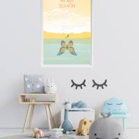 Motivation Poster, Spruchserie - Du bist schön, Geschenk für Kinder, Wanddekoration Bild 2