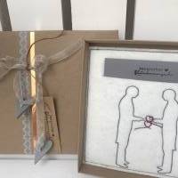 Geschenkbox zur Hochzeit Geldgeschenk Gutscheinbox ..für zwei Männer... Karte aus Filz ... Bild 3