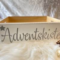 Adventskalender grau weiß Kalender Advent selber befüllen Säckchen Baumwolle Taschen Tüten Türchen Weihnachten Bild 5