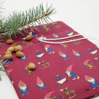 Geschenkbeutel Nikolaussack Weihnachten Advent – Handgemacht aus Baumwolle, waschbar, 19x27 cm Bild 3