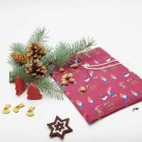Geschenkbeutel Nikolaussack Weihnachten Advent – Handgemacht aus Baumwolle, waschbar, 19x27 cm Bild 4