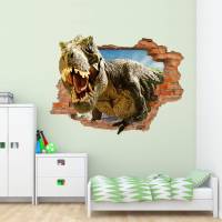 116 Wandtattoo T-Rex Dinosaurier Tyrannosaurus Rex - Loch in der Wand in 6 Größen Kinderzimmer Wanddeko Sticker Bild 5