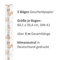 5 Bögen Geschenkpapier Weihnachten - 1,60€/qm- 84,1 x 59,4 cm Bild 3