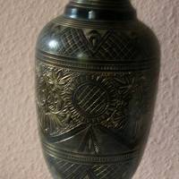 Dekorative Metall-Vase aus den 80er Jahre Bild 1