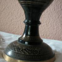 Dekorative Metall-Vase aus den 80er Jahre Bild 4
