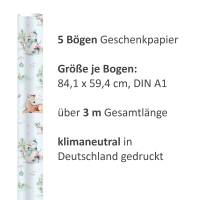 5 Bögen Geschenkpapier Winterland - 1,60€/qm- 84,1 x 59,4 cm Bild 3