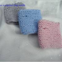 Babypulswärmer, Babystulpen für Jungen und Mädchen aus  Wolle (Merino) Bild 1