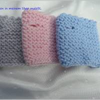 Babypulswärmer, Babystulpen für Jungen und Mädchen aus  Wolle (Merino) Bild 2