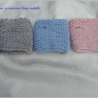 Babypulswärmer, Babystulpen für Jungen und Mädchen aus  Wolle (Merino) Bild 3