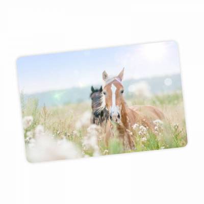 stabile Vinyl Schreibtischunterlage Pferde Bastelmatte Kinder Platzset - BPA frei - abwaschbar