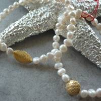Extravagante,handgefertigte echte Perlenkette,modernes Perlen-Collier,Handgefertigte Eexclusive Perlenkette,Unikat, Bild 10
