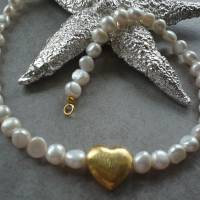 Extravagante,handgefertigte echte Perlenkette,modernes Perlen-Collier,Handgefertigte Eexclusive Perlenkette,Unikat, Bild 2
