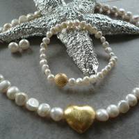 Extravagante,handgefertigte echte Perlenkette,modernes Perlen-Collier,Handgefertigte Eexclusive Perlenkette,Unikat, Bild 3