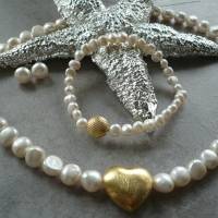 Extravagante,handgefertigte echte Perlenkette,modernes Perlen-Collier,Handgefertigte Eexclusive Perlenkette,Unikat, Bild 4