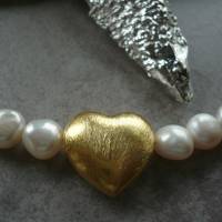 Extravagante,handgefertigte echte Perlenkette,modernes Perlen-Collier,Handgefertigte Eexclusive Perlenkette,Unikat, Bild 5