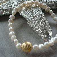 Extravagante,handgefertigte echte Perlenkette,modernes Perlen-Collier,Handgefertigte Eexclusive Perlenkette,Unikat, Bild 9