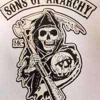 Sons of Anarchy - Aufkleber, schwarz Bild 1