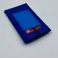 Handytasche mit Kartenfach, Handyhülle, Handysleeve, Filz blau Bild 3