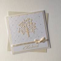 Hochzeit, Hochzeitskarte, Glückwunschkarte zur Hochzeit mit Lebensbaum ca.13,5cmx13,5cm Bild 1