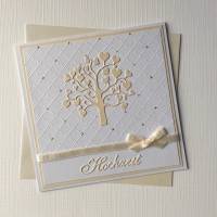 Hochzeit, Hochzeitskarte, Glückwunschkarte zur Hochzeit mit Lebensbaum ca.13,5cmx13,5cm Bild 2