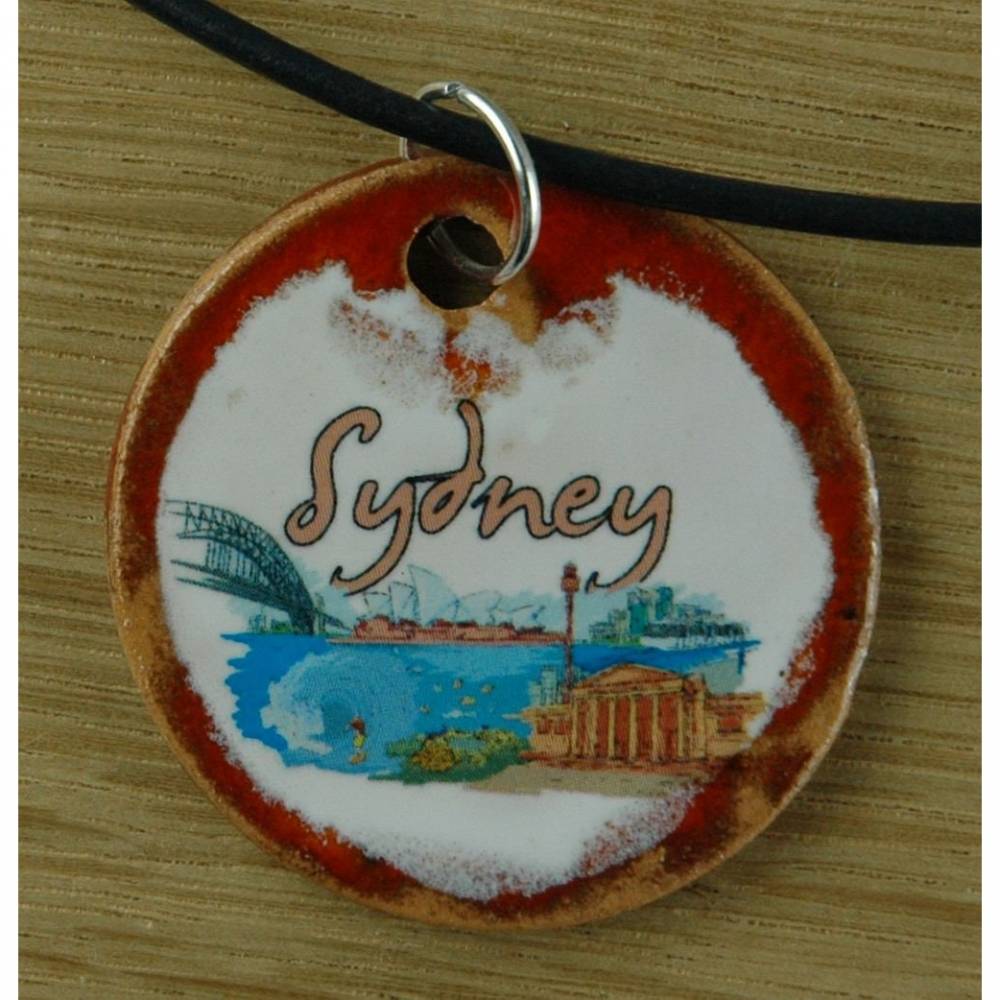 Orgineller Keramik Anhänger Sydney. Australien Souvenir