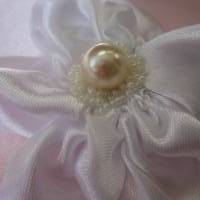 Brautschmuck Haarblüte Haarklammer romantisch Haarschmuck festlich Perle "Blanche" Bild 3