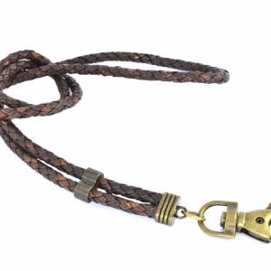 Schlüsselband aus Leder antik-hellbraun oder antik-dunkelbraun Bild 3