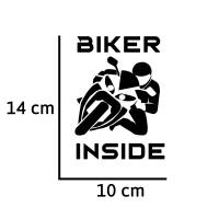 Biker inside Aufkleber Bild 2