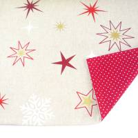 weihnachtlicher Einkaufsbeutel mit großen Sternen | faltbare Einkaufstasche | Stofftasche | Baumwollbeutel | Tragetasche Bild 5