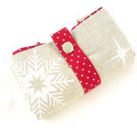 weihnachtlicher Einkaufsbeutel mit großen Sternen | faltbare Einkaufstasche | Stofftasche | Baumwollbeutel | Tragetasche Bild 6