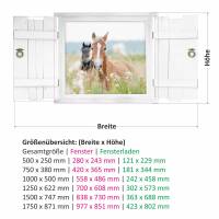 132 Wandtattoo Pferd im Fenster mit Fensterläden weiß - in 6 Größen - wunderschöne Kinderzimmer Sticker Bild 2