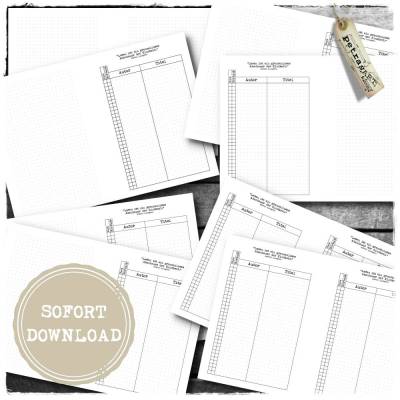 Buch-/Hörbuch-Liste - zum Heft faltbar oder zum Lochen *SOFORT DOWNLOAD*