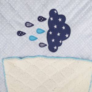 Baby Kuscheldecke in hellblau mit Wolke Bild 3
