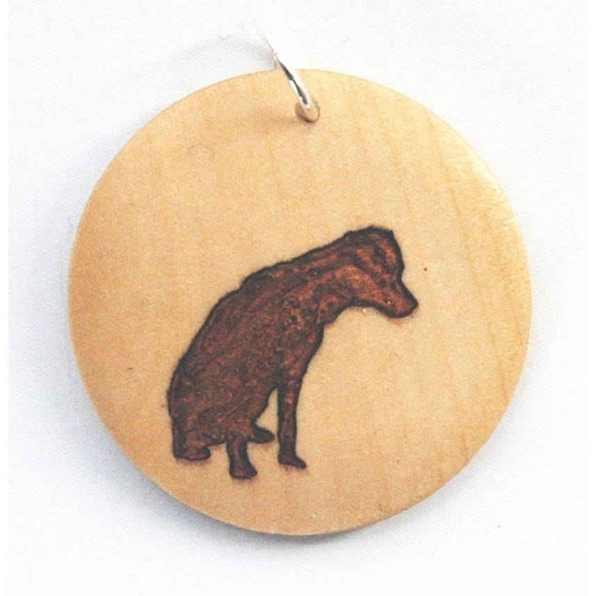 Orgineller Anhänger "Hund" aus Hartholz. Labrador Retriever Geschenk Halskette  Schmuck Amulett verstellbare Ket Bild 1